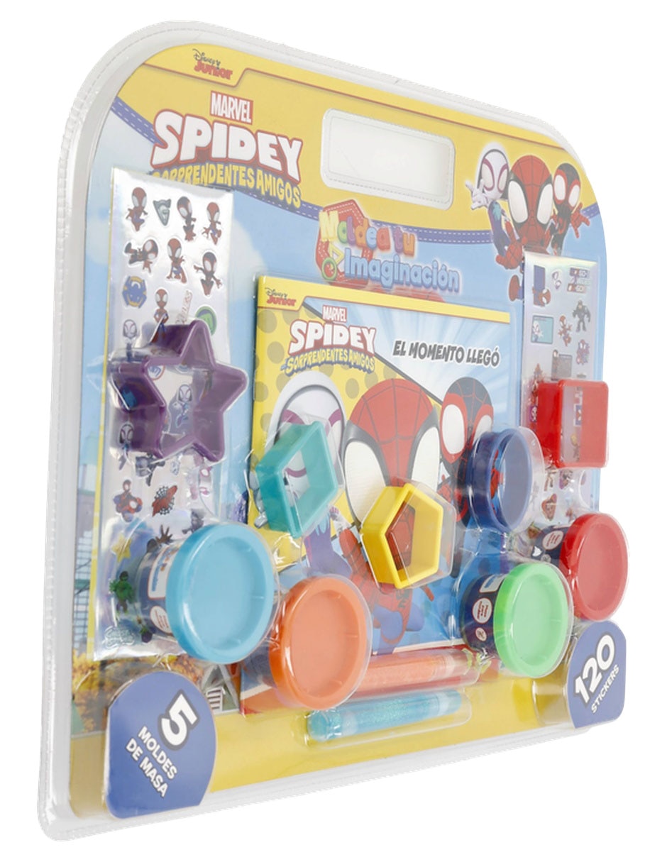 Libro para colorear con masitas moldeables, moldes y stickers Spidey Sorprendentes amigos Libro para colorear con masitas moldeables, moldes y stickers Spidey Sorprendentes amigos